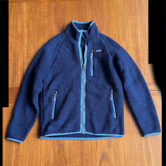 Patagonia Boys XL (Size 14) Blue Fleece Zip-Up – Cozy & Sustainable!